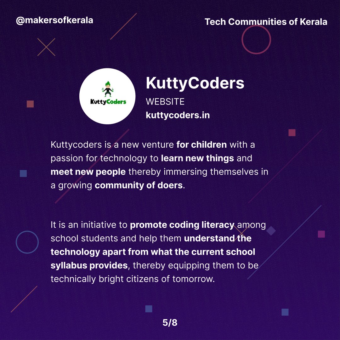 makersofkerala's tweet photo. Kuttycoders (@KuttyCoders) is a new venture for children with a passion for technology to learn new things and meet new people thereby immersing themselves in a growing community of doers: https://t.co/6puocCq6Kh https://t.co/ioOiw6UghZ