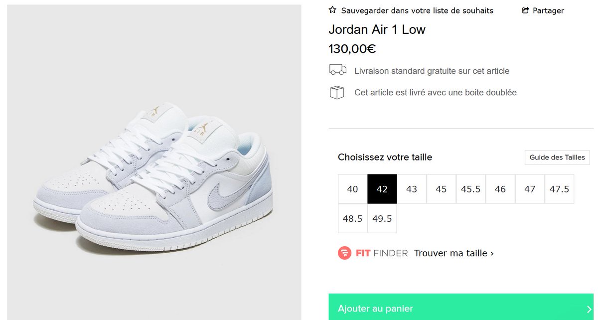 Moresneakers Com France Only Air Jordan 1 Low Paris Restock On Size Fr T Co Zlums9aioz