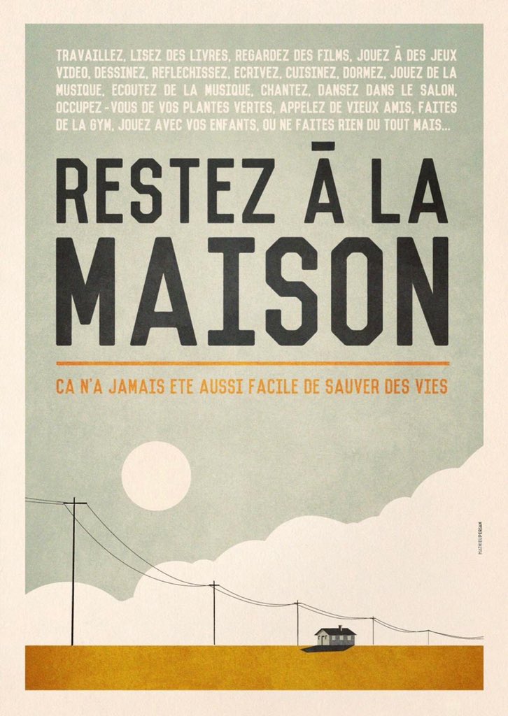 [#Covid_19]
Respectons les mesures imposées par le <a href="/gouvernementFR/">Gouvernement</a> 
Pensons à nos proches, à eux, et à nous 
Sauvons des vies et restons chez nous 
#StayAtHomeChallenge #CoronavirusFrance #SolidariteCOVID19