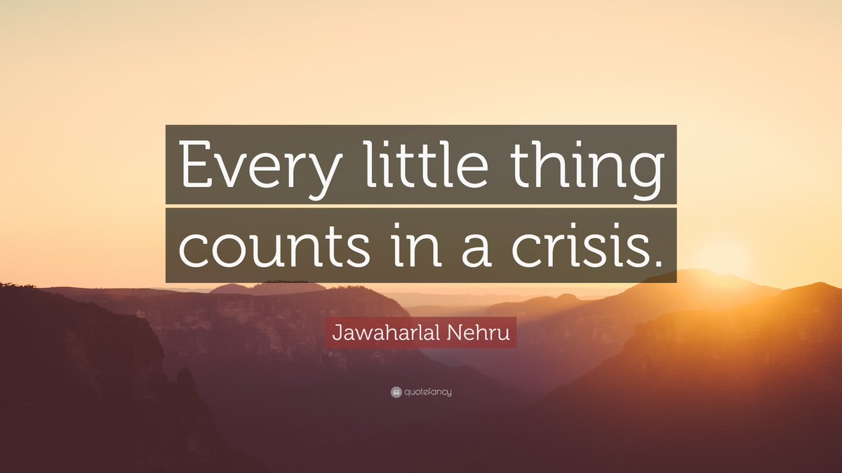Good Morning Folks!

How are you all doing? 

Wherever you are... I want you to know...

You’re in my thoughts &amp; prayers!

I hope you can get through the day &amp; find some joy, in even the smallest things! 😉

Remember this:
Every little thing counts in a crisis.
Jawaharlal Nehru