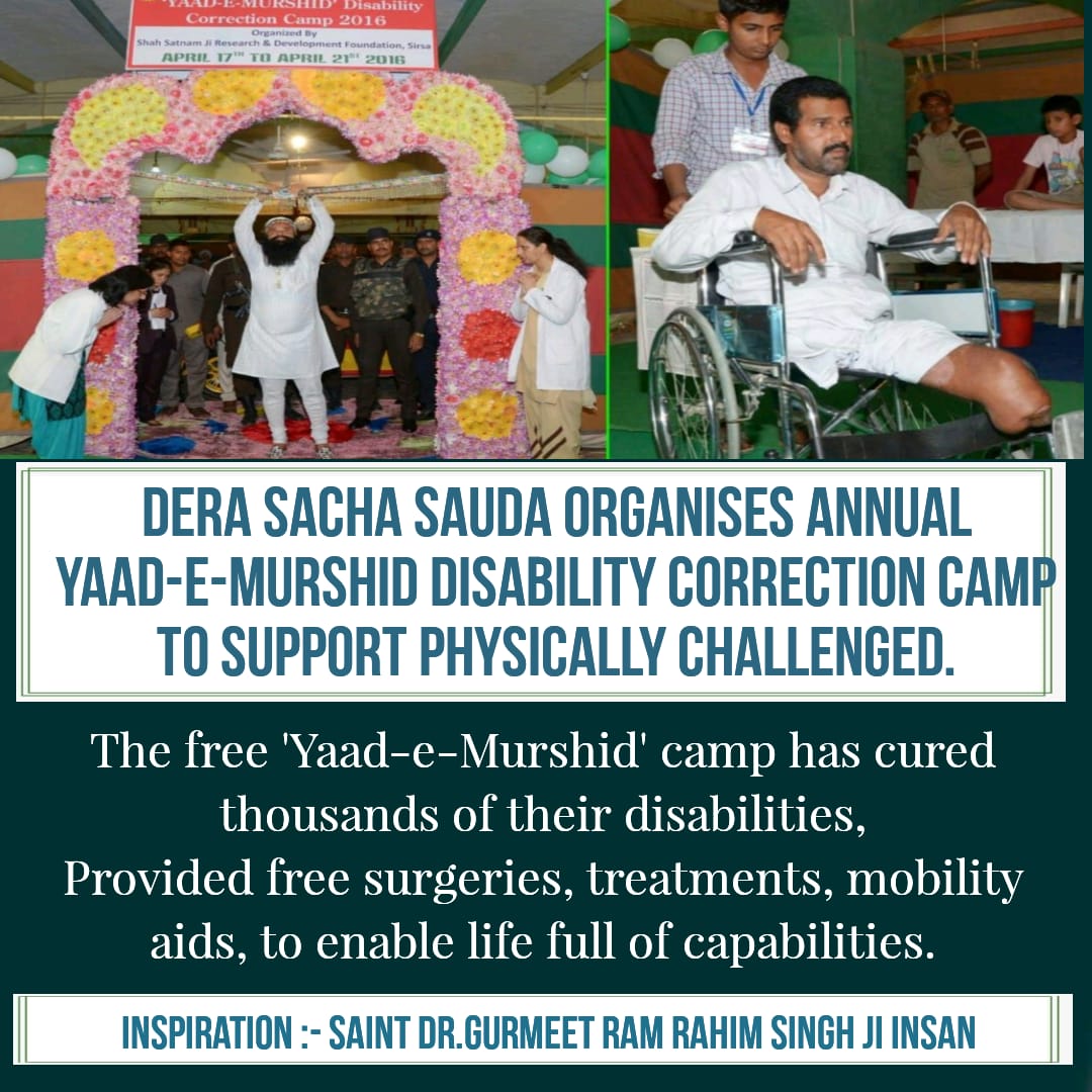 VeKaur's tweet photo. #HelpForDifferentlyAbled

📌 *To help the physically challenged people, Saint Dr Gurmeet Ram Rahim Singh Ji Insan started the initiative of "Companion Indeed". Under this initiative: https://t.co/xYdFbA4BT6