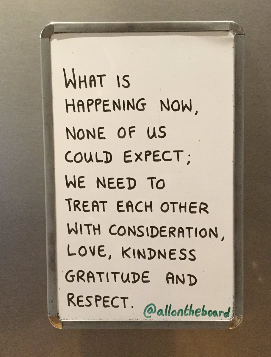 We all need to look after each other, especially the vulnerable. There are some things we can’t control, but we can control how we treat one another. <a href="/allontheboard/">All On The Board</a> 

#Consideration #Love #BeKind #Gratitude #Respect #CoronaVirus #WeAreNotAlone #WashYourHands #WednesdayThoughts