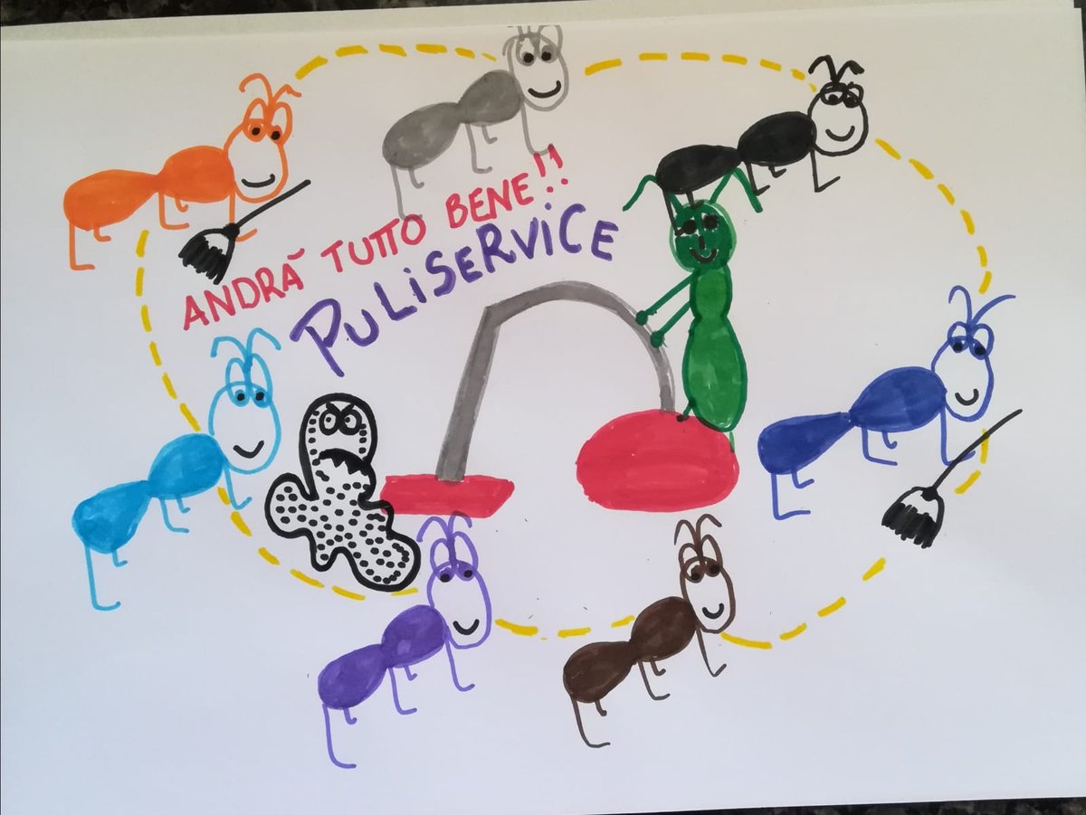 Contest "Andrà tutto bene… visto dai figli degli Artigiani"!
cuneo.confartigianato.it/andra-tutto-be…
Ecco il disegno di Pablo, figlio e nipote dei titolari della Puliservice Di Giordana Adriano di Borgo San Dalmazzo

#andràtuttobene #valoreartigiano #confartigianato