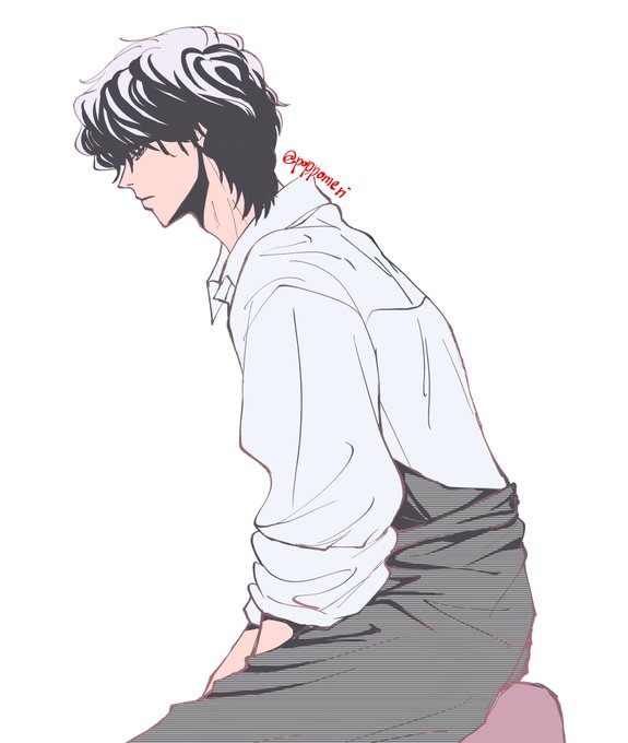 黒髪男子のtwitterイラスト検索結果