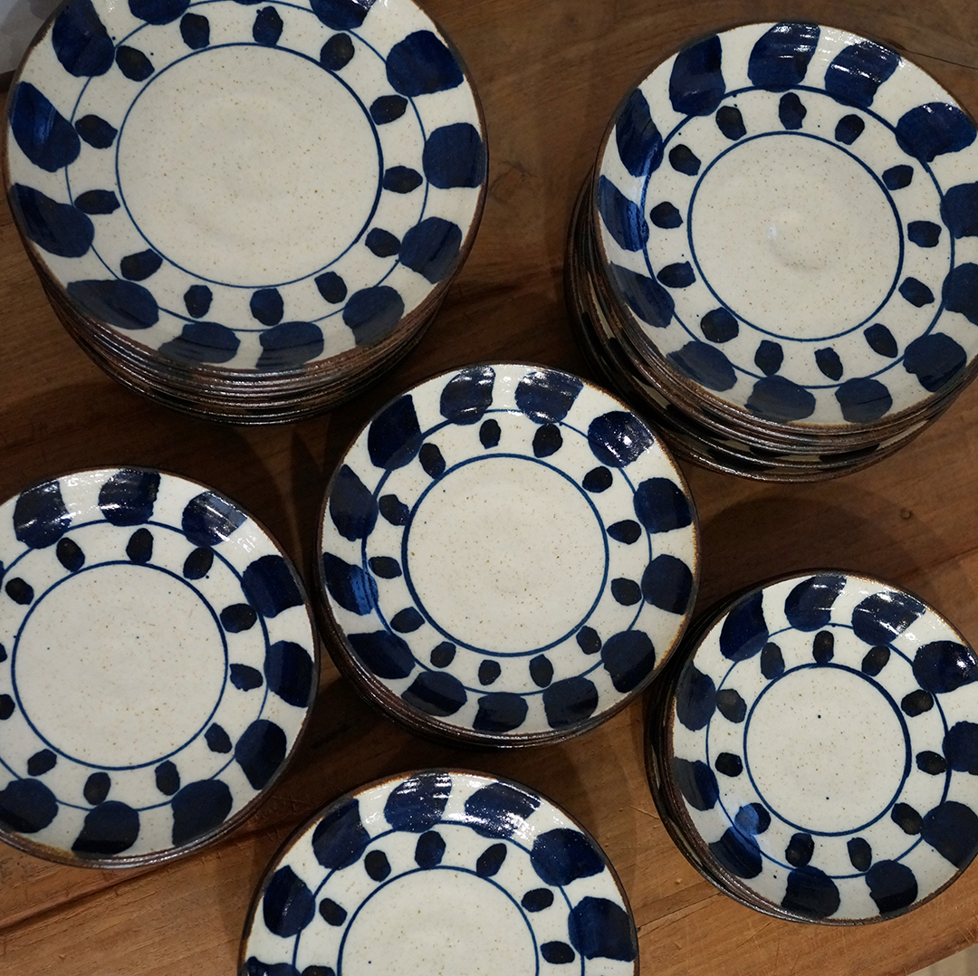 遠藤太郎 無花果 お皿2枚セット 益子焼 遠藤太郎 無花果 お皿2枚セット