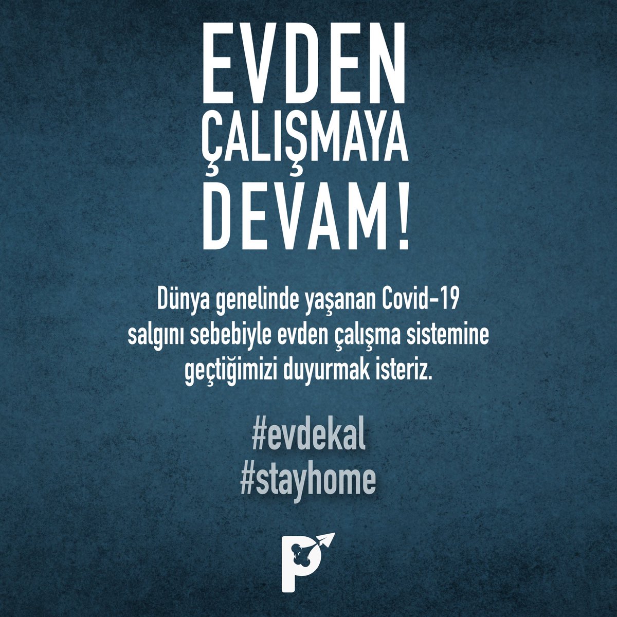 projicomtr's tweet photo. İşimizin başındayız. Salgın sebebiyle önlemlerimizi aldık evden çalışmaya devam ediyoruz. Toplantılarımızı, raporlamalarımızı ve sunumlarımızı online olarak gerçekleştireceğiz. En kısa sürede bu süreci atlatmak dileğiyle. Kendinize iyi bakın...

#evdekal #StayHome https://t.co/IcztEQeeKC