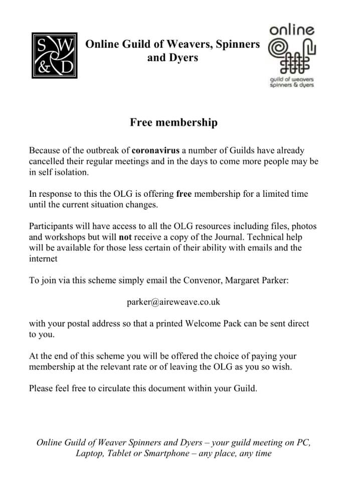 journalwsd's tweet image. The Online Guild are offering free, temporary membership. They offer a wealth of expertise in carrying on with guild activities in a #VirtualGuild setting.