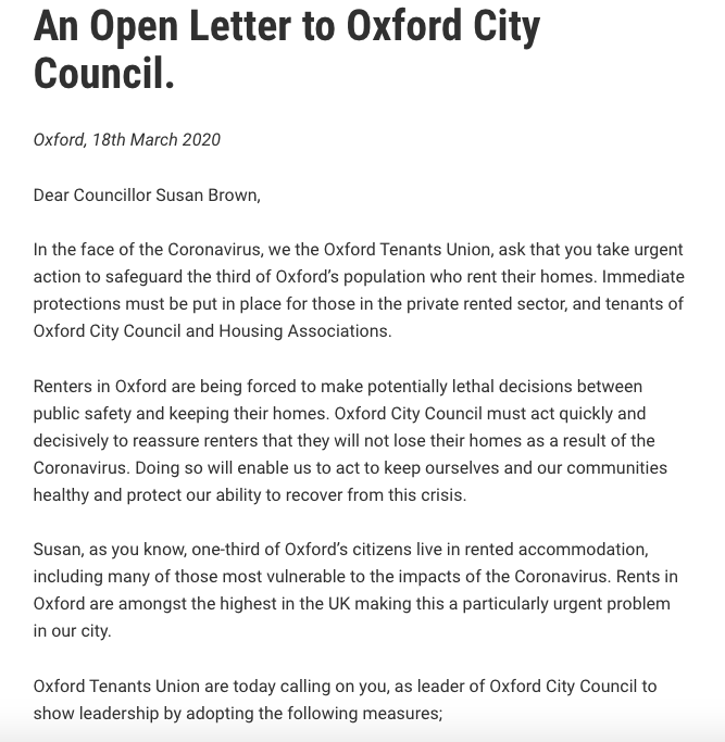 Oxford Tenants Union tweet media