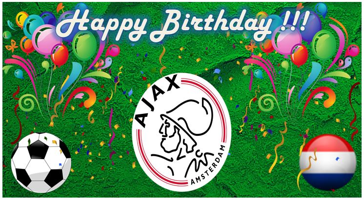 TeamsWorld's tweet photo. Happy Birthday @AFCAjax_EN !! ⚽️⚽️🎂🎂🇳🇱🇳🇱 #Ajax https://t.co/1buxtkqDdb