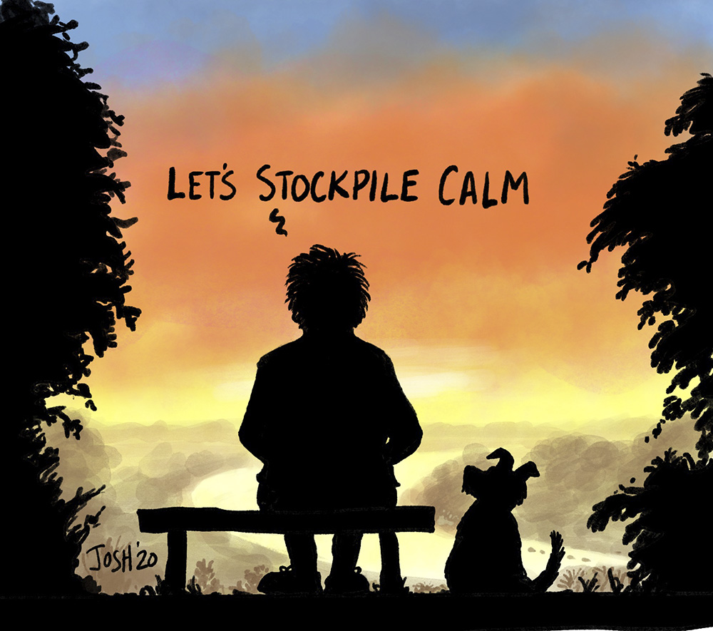 Cartoon 'Thought for the day': Let's stockpile calm.