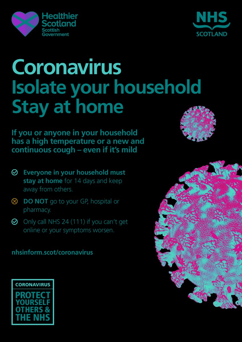 WestLoCollege's tweet image. Please remember the guidelines for self isolation. For more info contact nhsinform.scot/coronavirus
Stay safe!