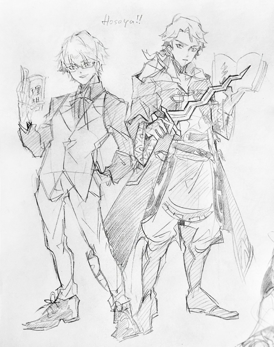 and before anyone asks that is not a blue hubert LOL. that's shigure from fe fates, who has the same jp and en cv as m!robin and chrom respectively

On an unrelated note i was shook to find out that bsd kunikida and m!robin share a cv so here's a sketch i nearly forgot about 