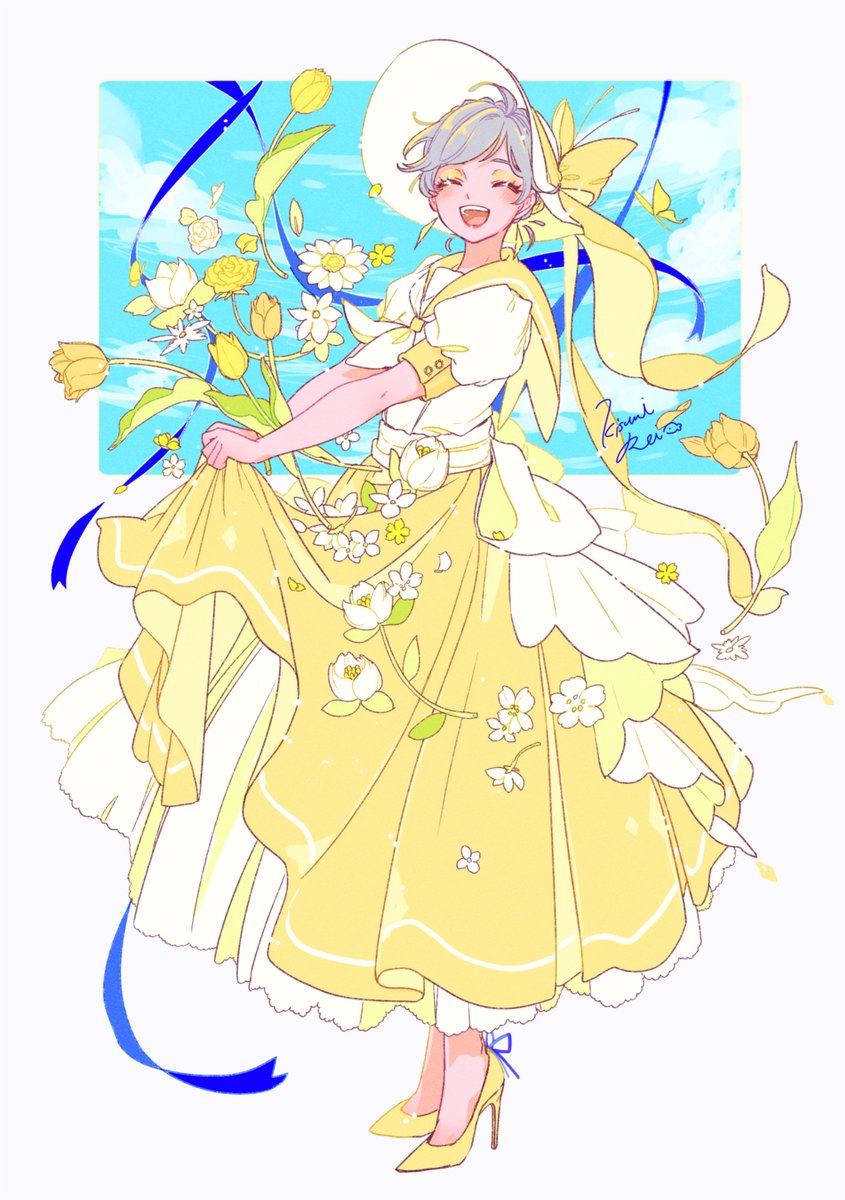 「かろやかに春 」|木澄 玲生👠💄のイラスト