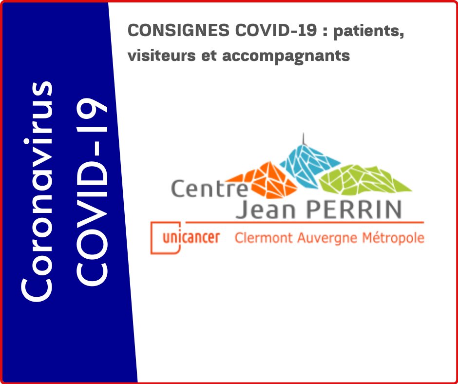 CLCCJeanPERRIN's tweet photo. #Covid19 : Vous avez des questions concernant l’accès au Centre Jean PERRIN et la prise en charge de nos patients ? Nous vous invitons à consulter cet article qui sera mis à jour régulièrement pour vous tenir informés : https://t.co/TiBFKEmk2z https://t.co/alnIUkXInU