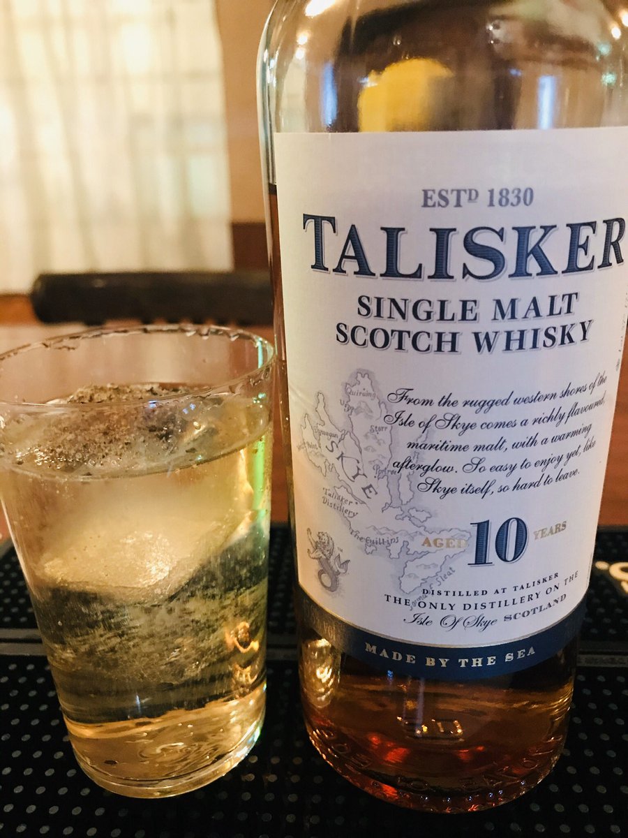 宮川元氣 金沢のバー 広坂ハイボール スパイシーハイボール 遥かなるスコットランドはスカイ島で造られてる タリスカー その優しく海の影響を受けたウイスキーは ほんのりと昔の歯医者さんの様な香りw そのハイボールに僕が丸ごとウイスキー樽の