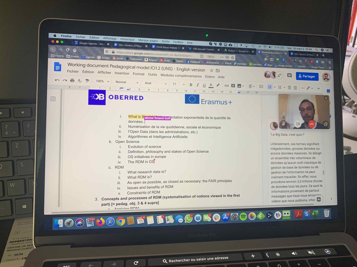 OBERRED1's tweet photo. #COVID19 doesn't stop the project @OBERRED1, videoconference with @UrfistNice colleagues confined to their homes. #staystrong #openresearchdata #openbadge  #OBERRED #epeople #ErasmusPlus #ErasmusPlusProject @Erasmus_Project https://t.co/XqPQsKmqB3