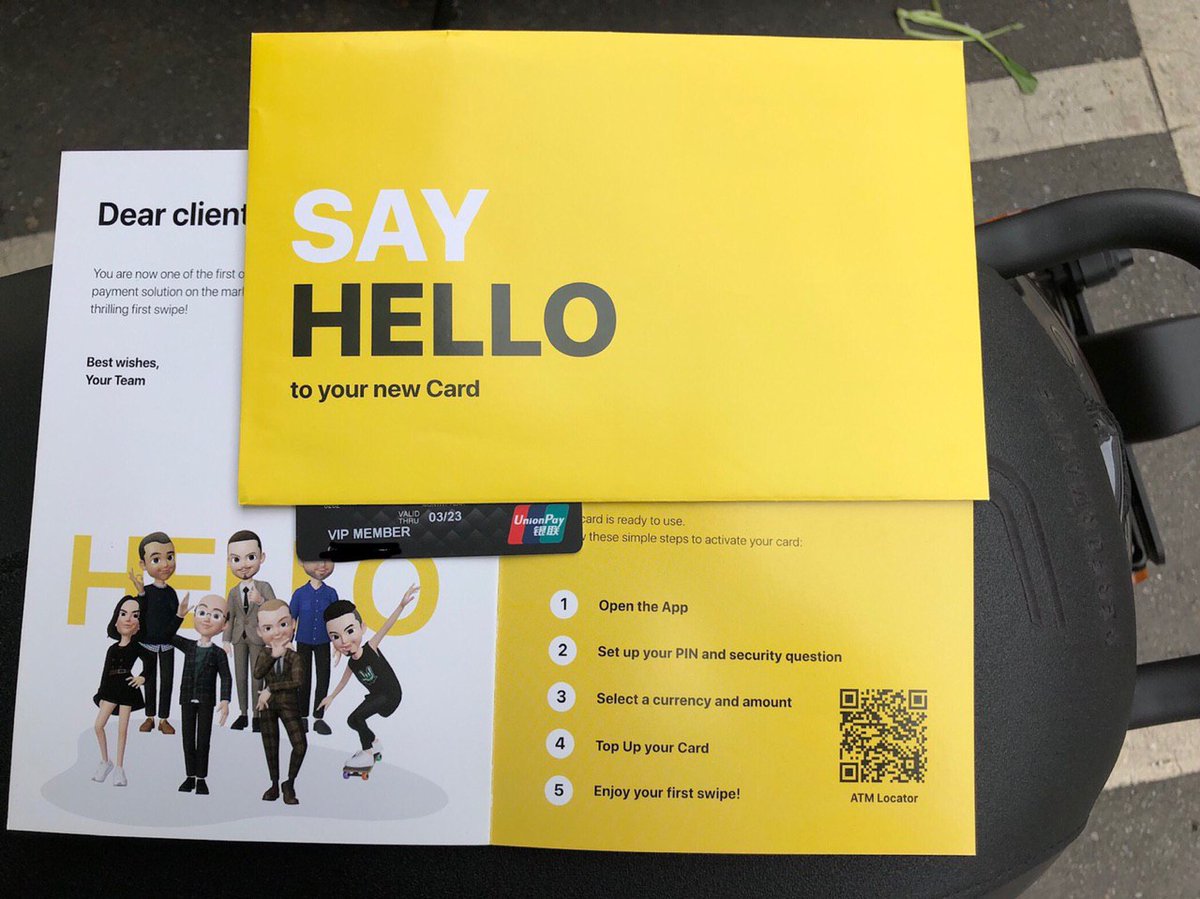 crypterium's tweet photo. "I received my card today. It’s very useful in Taiwan 🇹🇼"
🤑🚀😷😉

#CrypteriumCard #Taiwan #feedback https://t.co/lPVxfE8CNf