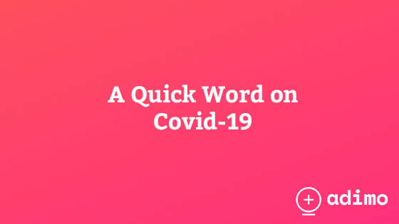 getadimo's tweet photo. Lets have a quick word in light of recent events...
#coronavirus #covid19 #adimo
https://t.co/BXs73JonBO https://t.co/DpTmJI7v97