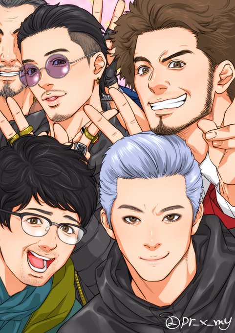 【🐲7】はじめてのプリクラに浮かれるオジサン達(2枚目は加工Ver.) 