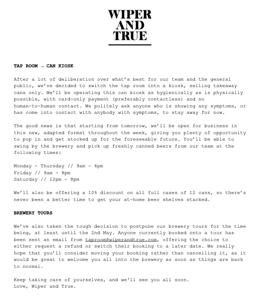 Wiper and True | Beautiful Beer tweet media