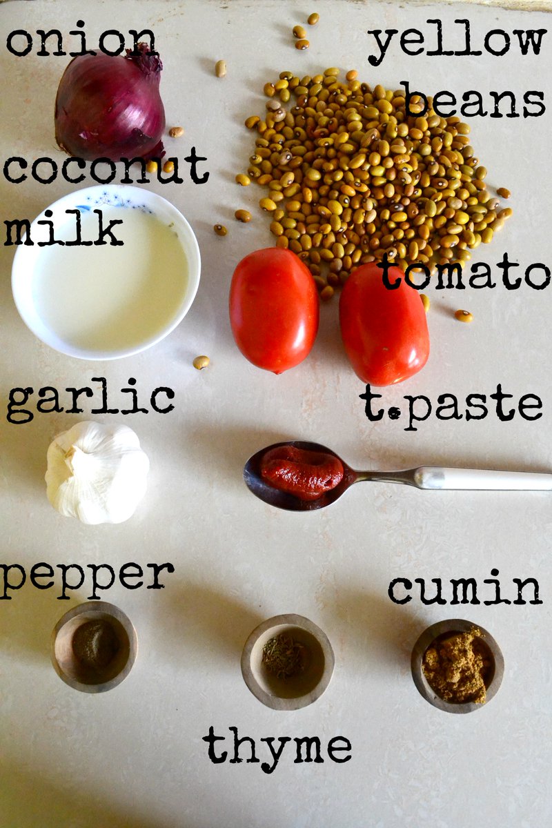 Beans in any form will be forever delicious but this yellow bean coconut milk stew will always have a special place in my soul!!! Boiled my beans with whole cumin and also included some while stewing.See my full recipe: 