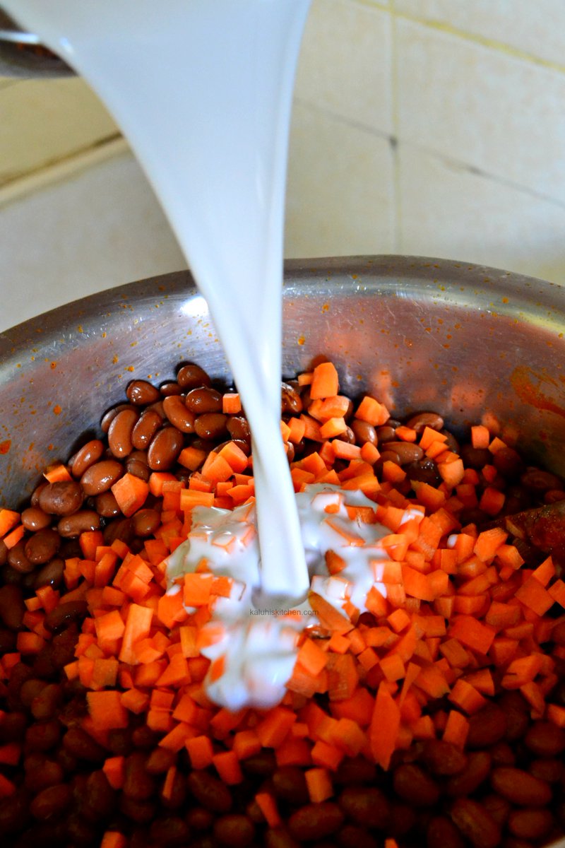 Beans in any form will be forever delicious but this yellow bean coconut milk stew will always have a special place in my soul!!! Boiled my beans with whole cumin and also included some while stewing.See my full recipe: 