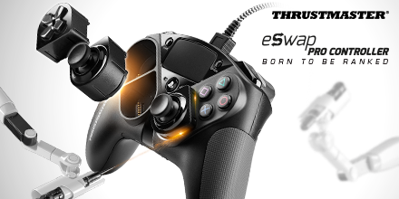 PlayStation_jp's tweet photo. PS4®公式ライセンスプロコントローラー『ESWAP PRO CONTROLLER』が @TMThrustmaster から3月27日(金)に発売！

独自のT-MODテクノロジーを搭載＆専用ソフトウェアと別売り追加モジュールの投入でプ���イスタイルに合わせてカスタマイズ可能！

詳細はこちら⇒https://t.co/fmHIOjulh2
#BORNTOBERANKED https://t.co/yTyhRefuv7