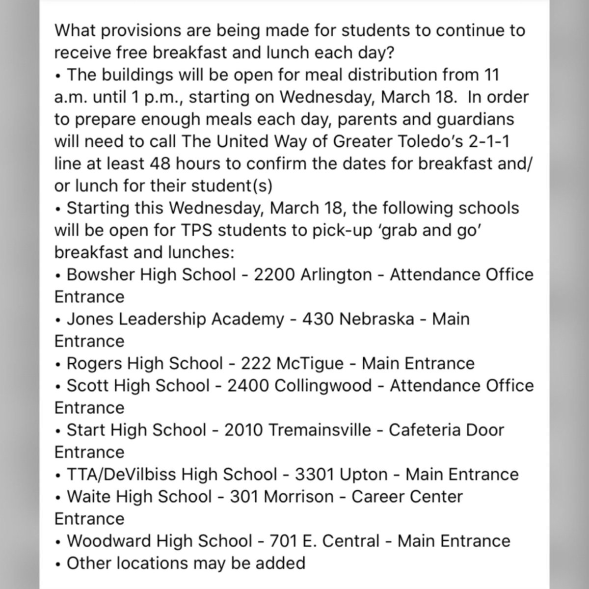Toledo Public Schools tweet media