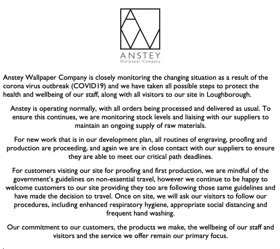 Anstey Wallpaper Company Ansteywallpaper Twitter