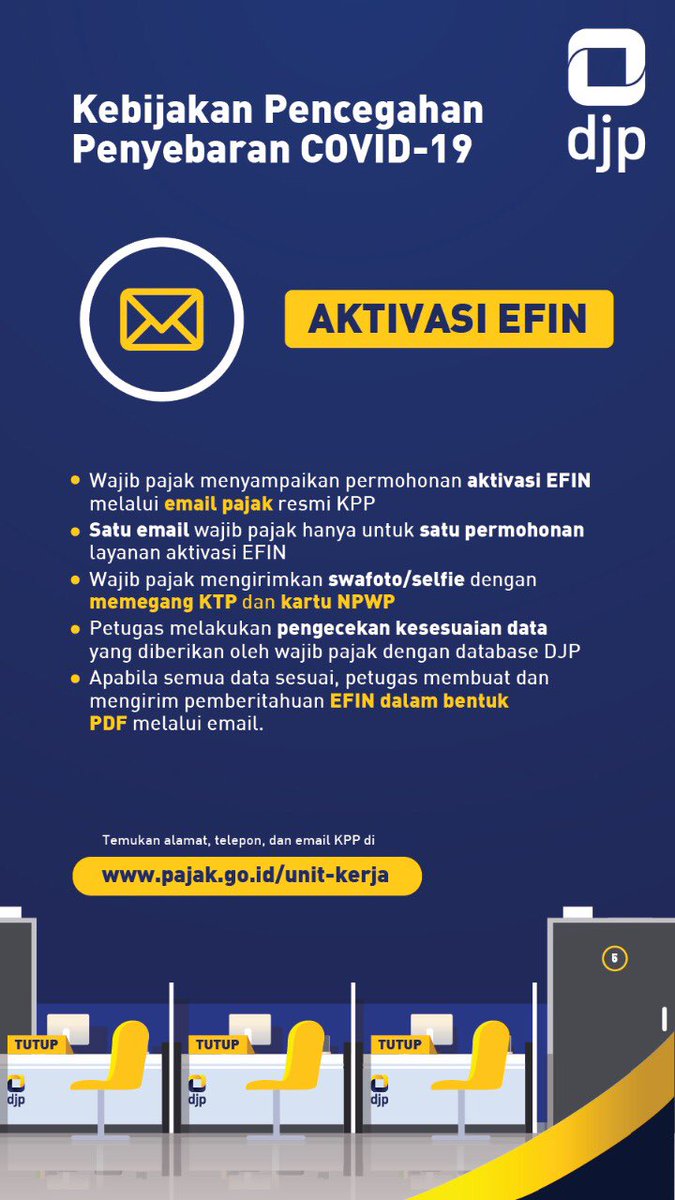 DitjenPajakRI's tweet image. Jika sebelumnya hanya lupa efin saja yang dapat dilakukan secara online, kini aktivasi efin pun bisa!