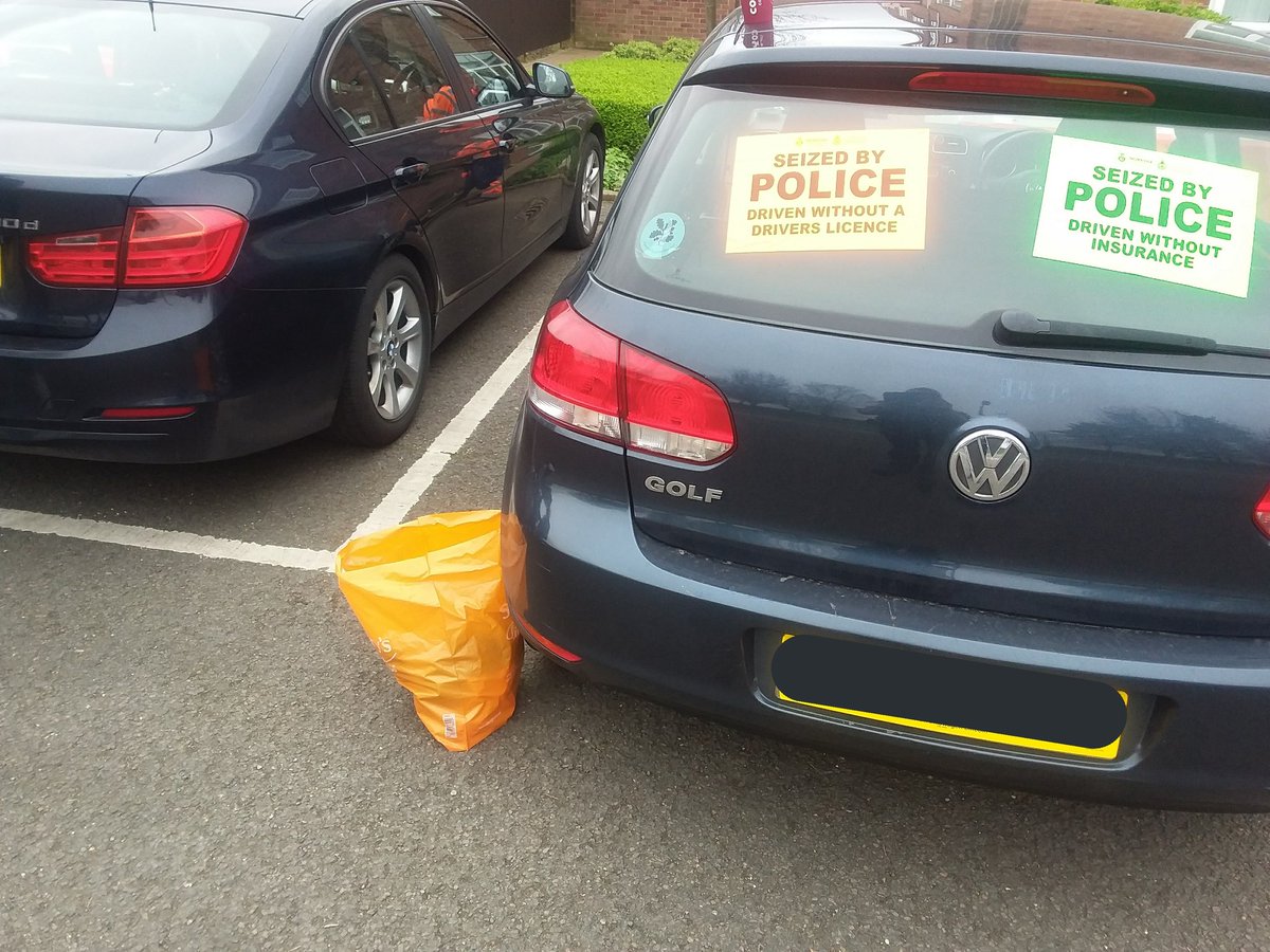 NSRAPT's tweet photo. #PHQRPU stopped this vehicle #A14 #Saxon due to excess speed. Checks revealed the driver was uninsured and had been driving on a non-EU licence in the U.K. for 6 years. Vehicle #seized and driver reported. #Pc1202 #Pc1833 https://t.co/p8312Hk1Qm
