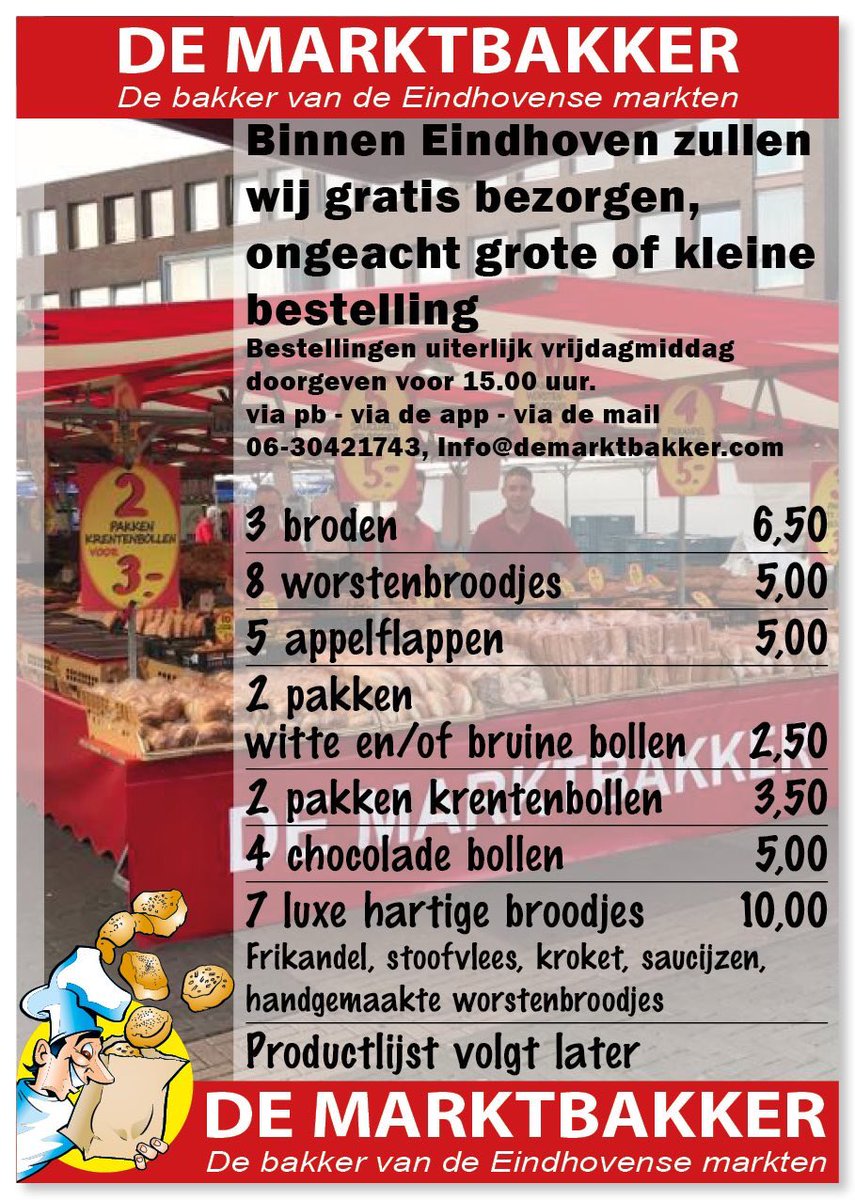 A.s zaterdag gaan wij kosteloos thuis bezorgen in heel Eindhoven