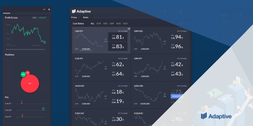 WeAreAdaptive's tweet photo. It was great to take part in yesterday’s webinar and present @openfintech 's Platform API in action with a demo of Adaptive's #ReactiveTrader showcase application. If you missed it and would like more information, please get in touch: sales@weareadaptive.com. https://t.co/ziyDgKseM1