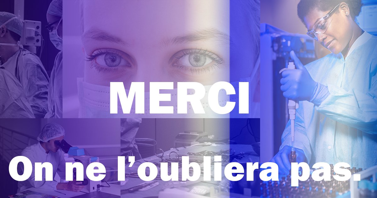 👩‍🔬Un grand merci aux personnels soignants qui œuvrent et se mettent en danger pour nous sauver tous et aux chercheurs qui travaillent sans relâche pour trouver un moyen de nous guérir. #Onneloublierapas 🙏 #COVID19