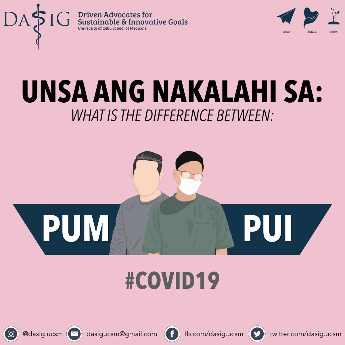 dasigucsm's tweet photo. How do we classify a person as PUM or PUI?
#DASIGLang
#COVID19 https://t.co/znSpprHs20