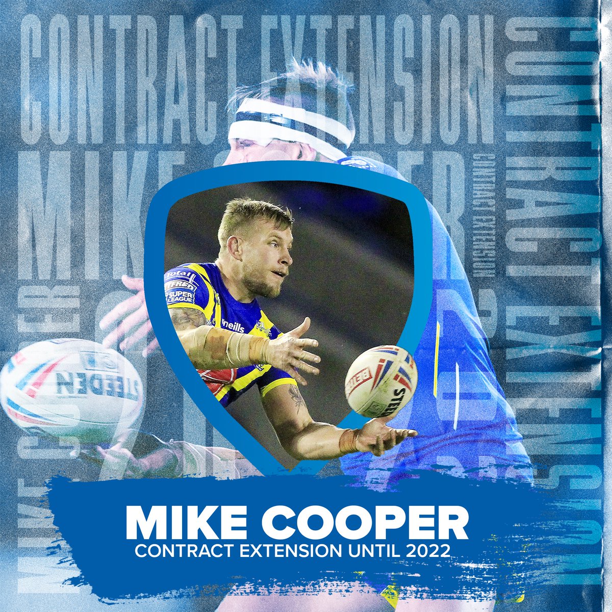 WarringtonRLFC's tweet photo. ✍️ HERE TO STAY! 

We're delighted to announce that @MikeCooper_18 has signed a contract extension until November 2022 🐺

Full story 👉 https://t.co/QiM2yTnG1T https://t.co/ATY8wBWDpP