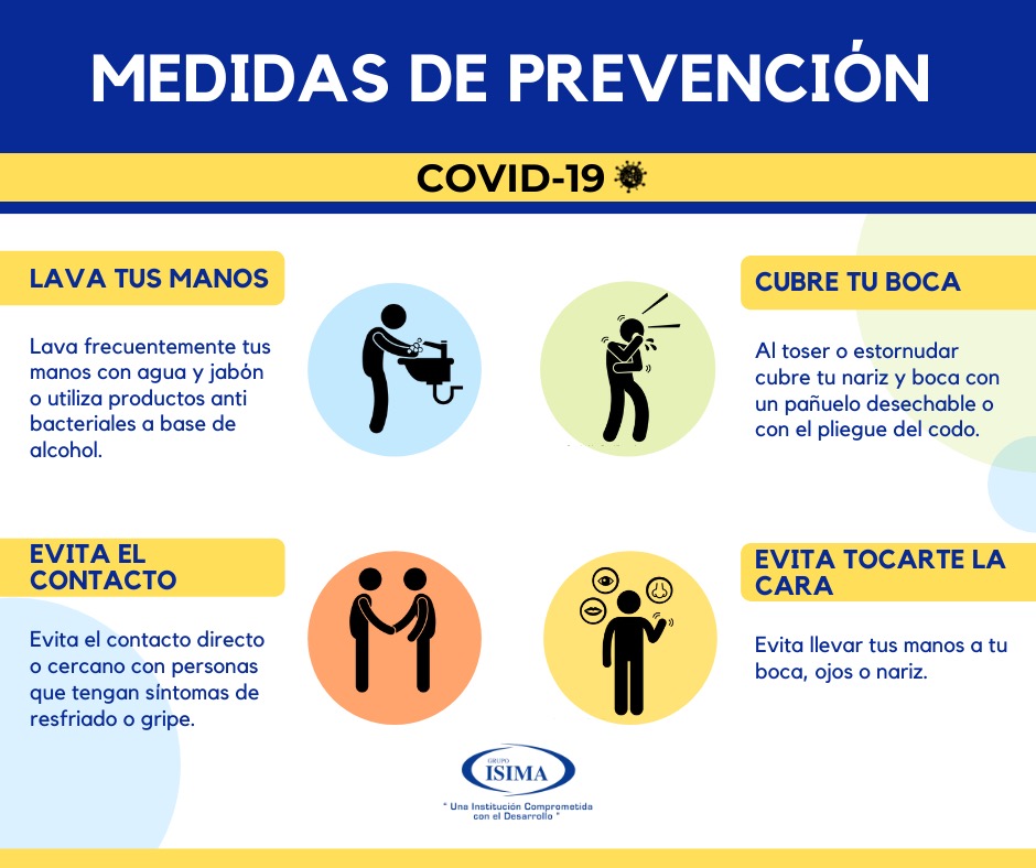 Te recomendamos seguir estas medidas de prevención para evitar el contagio del COVID-19. Recuerda que la cooperación de todos es de suma importancia.😷😷🧼🦠

¡¡Cuida de ti y de los tuyos!! 👍🏼

#ISIMAUniversidad #Coronavirus #Prevención #Cuarentena
isima.com.mx