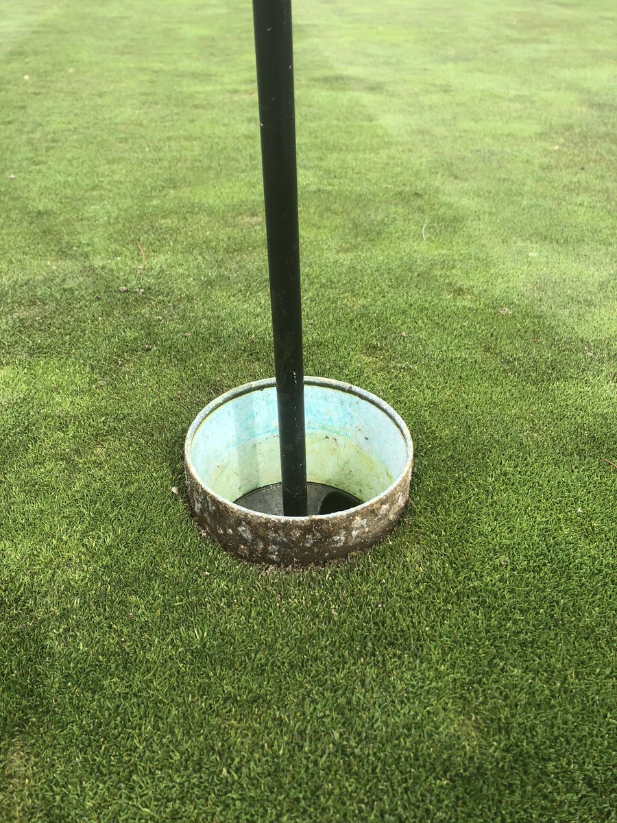 Doing our part here at the club. We ask that no one touches the flagstick or cup.