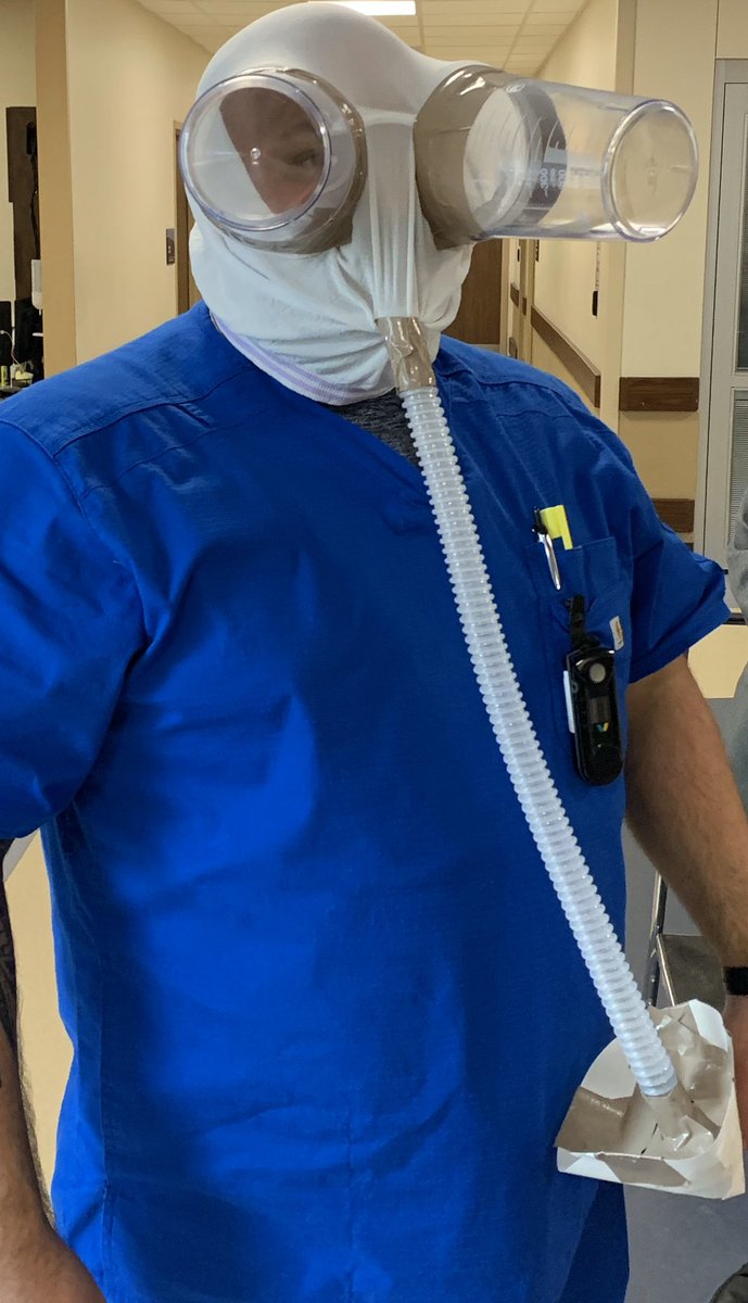 realEDdoc's tweet photo. Little downtime at work and the staff decided to make some creative homemade PPE. 

Enjoy! https://t.co/64QL92h22c