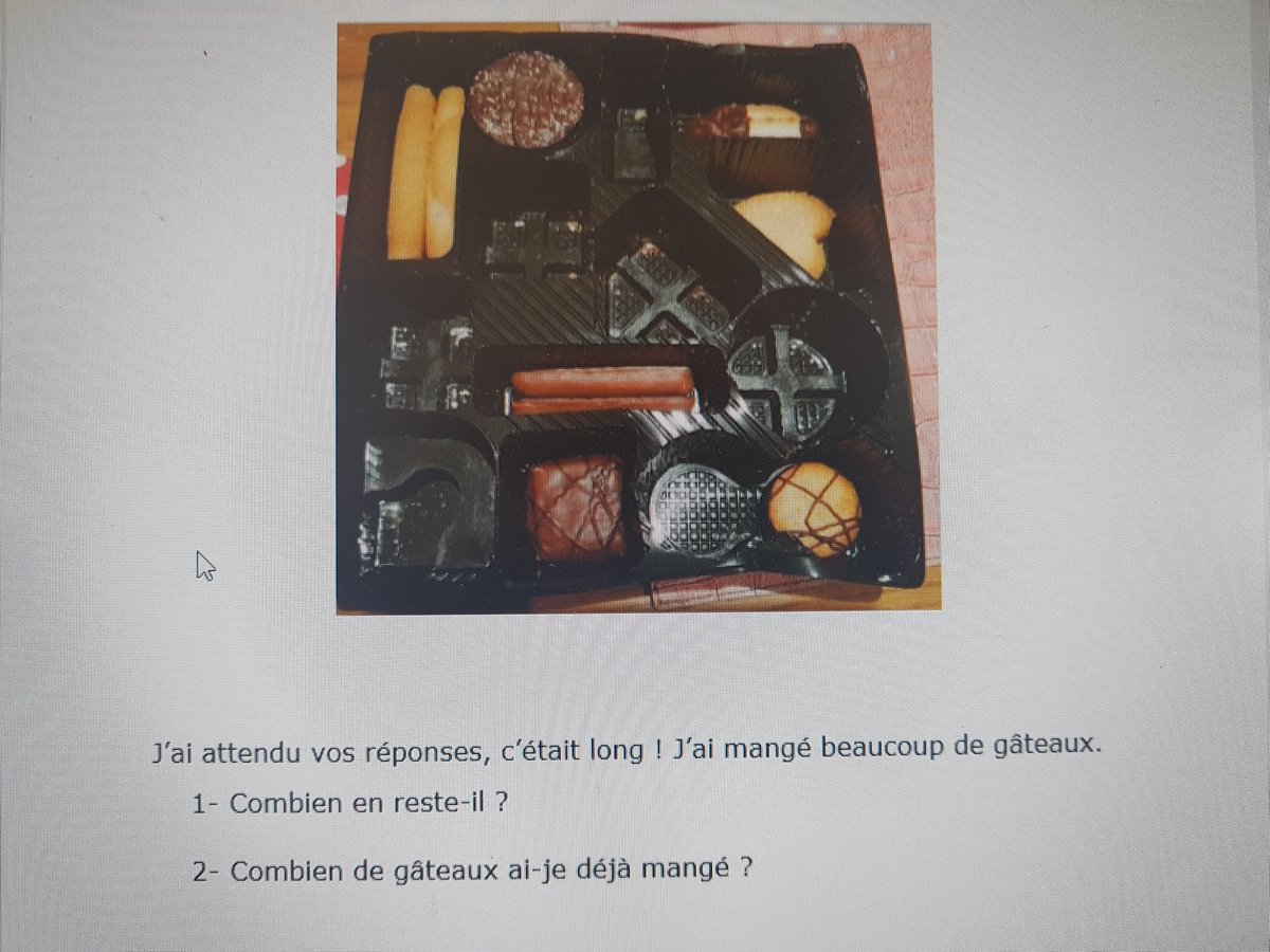 ulisstvic's tweet photo. @mathsenvie2  Pour maintenir le lien avec les élèves, maintenir des activités connues par tous, faire de sa gourmandise non pas une faiblesse mais un point d appui! 😉😂 https://t.co/coR4NzbIaH