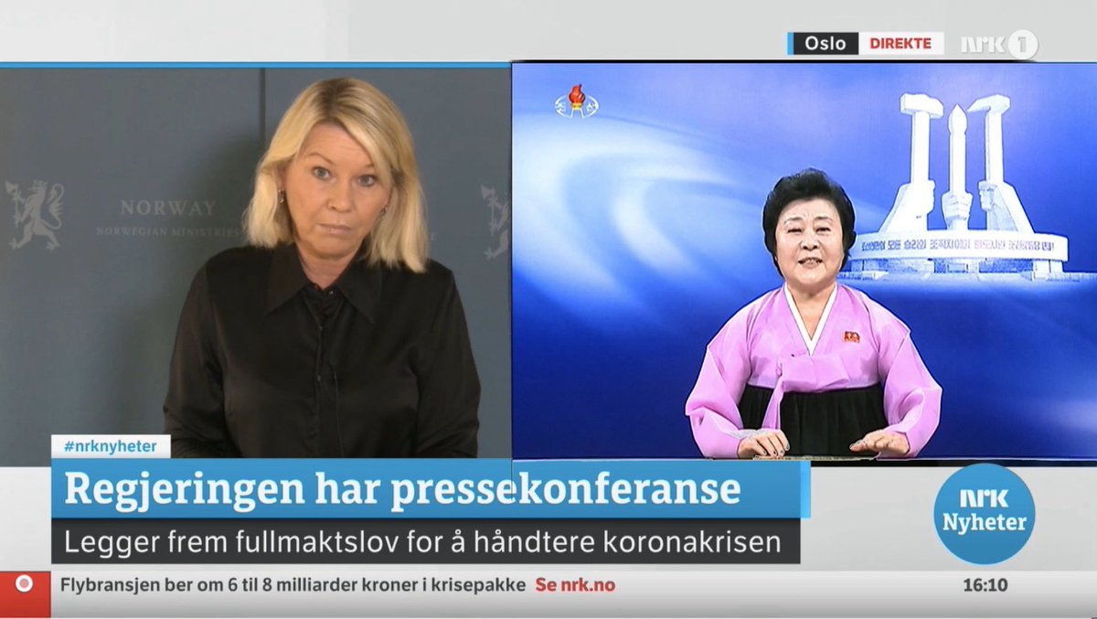 For å unngå panikk og kaos, har Koronavirus verden over sett seg nødt til å dubbe pressekonferansene fra Monica Mæland. Tolken skal visstnok ha en mer moderat fremtoning