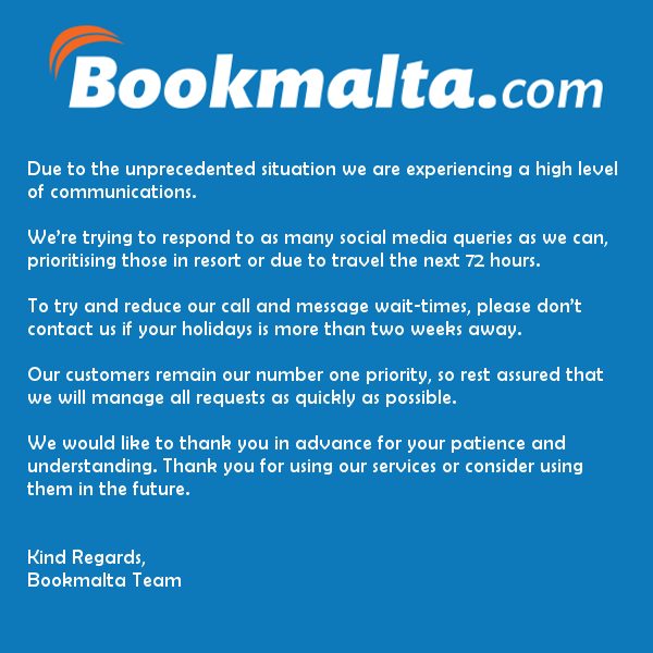 Bookmalta_com's tweet photo. #bookmalta #malta #travel #covid19 #staysafe #staywell https://t.co/bx8cyrsku5