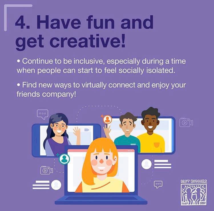 #SocialDistancing doesn't mean social isolation! Here are some tips to keep in touch with your buddies amidst school closures &amp; social distancing measures. 
#BestBuddies #inclusion