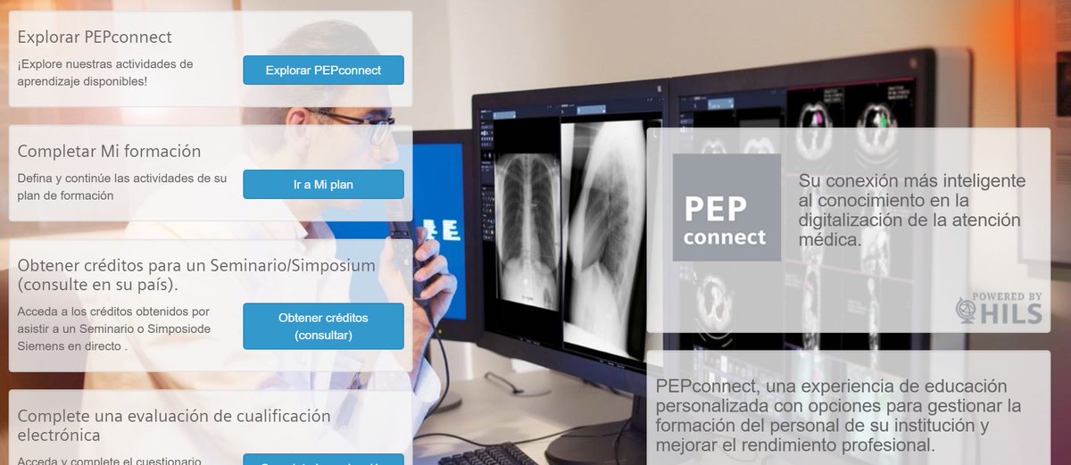 SiemensHealthES's tweet photo. #SiemensHealthineers fomenta la formación médica continuada durante esta #cuarentena. Los sanitarios podéis manteros al día en #PEPconnect con más de 8.000 actividades de aprendizaje gratuitas en varios idiomas. https://t.co/enD1HzHwlK #Aulavirtual #Quédateencasa #covid19 https://t.co/tEa2O6SGbm