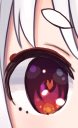 1girl solo red eyes white hair short eyebrows thick eyebrows eye focus  illustration images