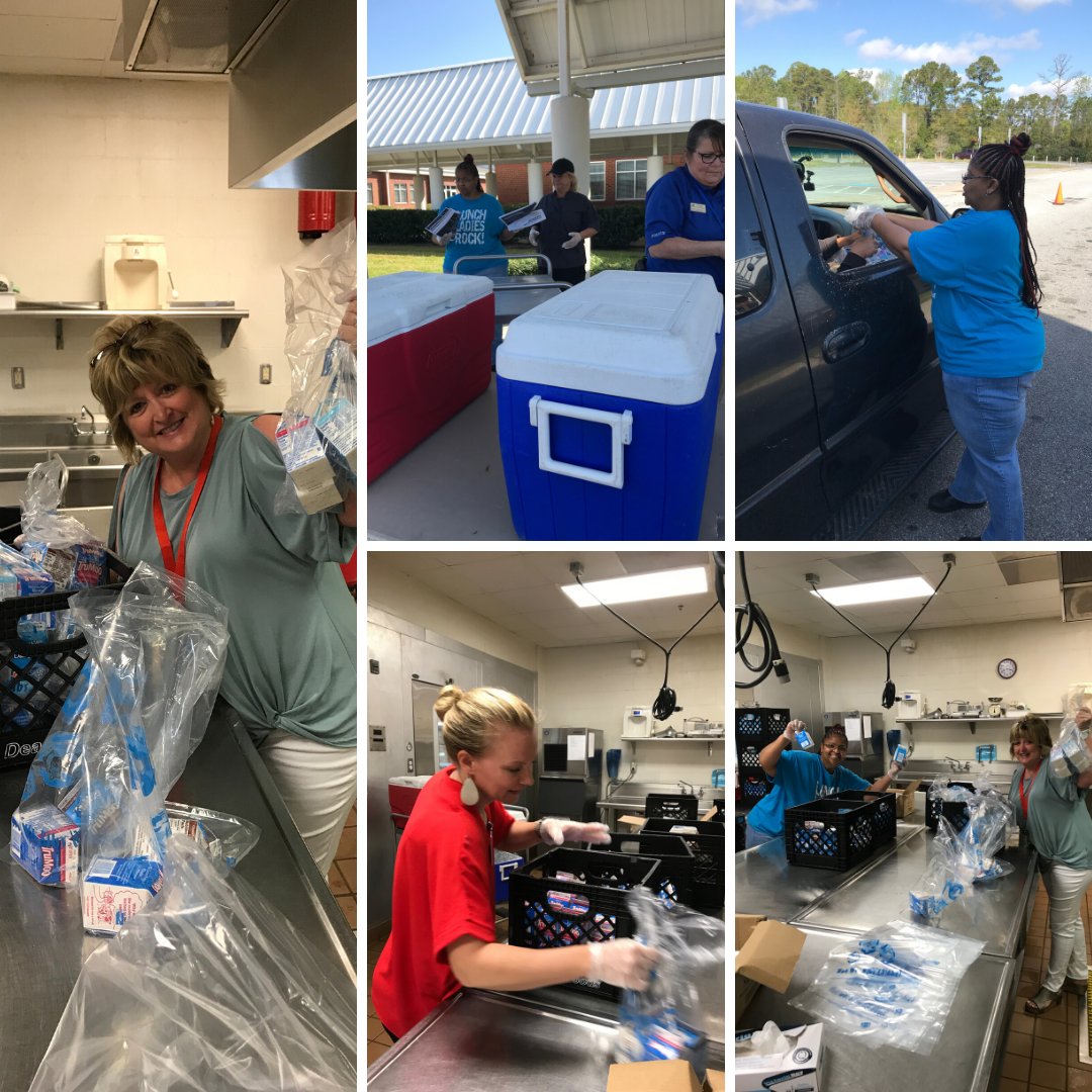 We have already served more than 7,200 meals in just the first hour, and all of our remote sites are receiving their second "shipment" of meals now. Once the meals at Altama, BME and Sterling elem. schools are gone, please go to BHS to receive your "grab-n-go" bagged lunches.