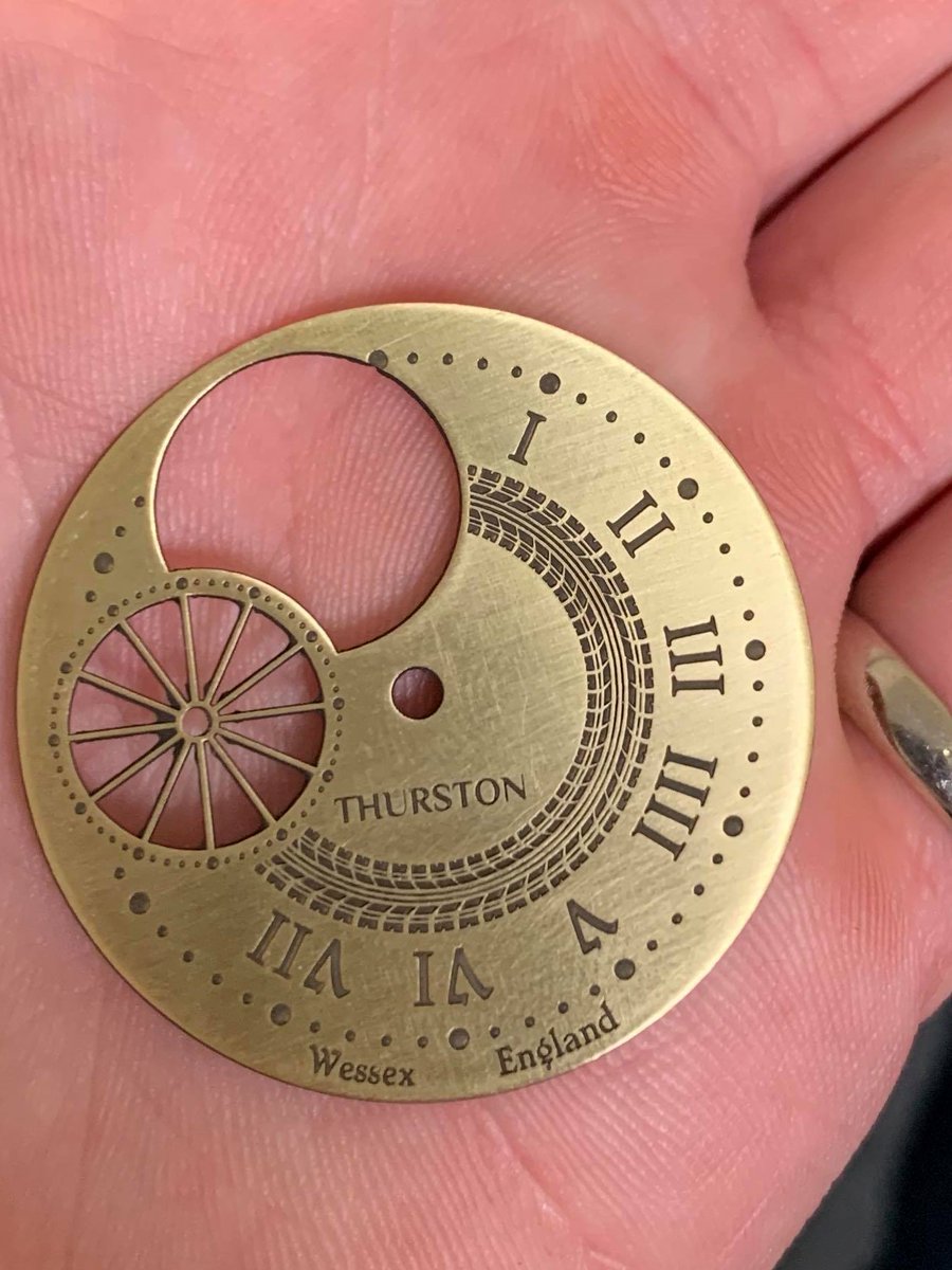 Ed_Thurston's tweet photo. I am thrilled to reveal the prototype face for a historic race inspired creation by @WatchesWessex . Things like the tyre tread detail will change but I HAD to share this important step in the process.  Mine will be subtly unique. Your's can be too. https://t.co/rtDS9Ylq08 https://t.co/vrIZHBJceG
