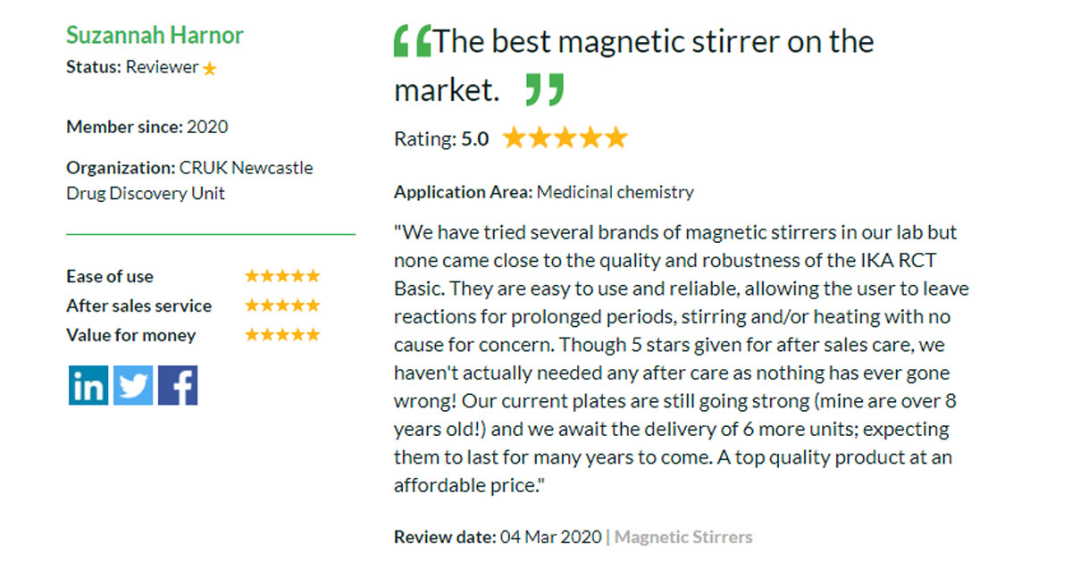 Is there a lab product you’d like to recommend to other scientists around the world? Just like Suzannah Harnor, you could make all the difference to someone else’s research. bit.ly/2U0YelF #review #reviews
