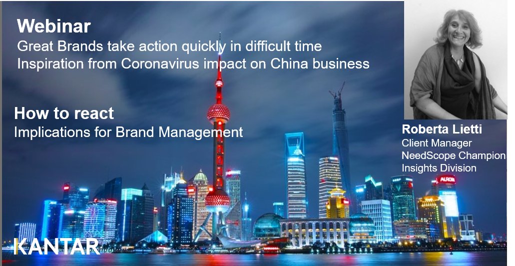 Come i brand devono comunicare in un momento così delicato? Segui il webinar e ascolta Roberta Lietti, Client Manager Needscope Champion <a href="/Kantar/">Erhan Kantar</a> Seguilo qui bit.ly/2VuYGJK