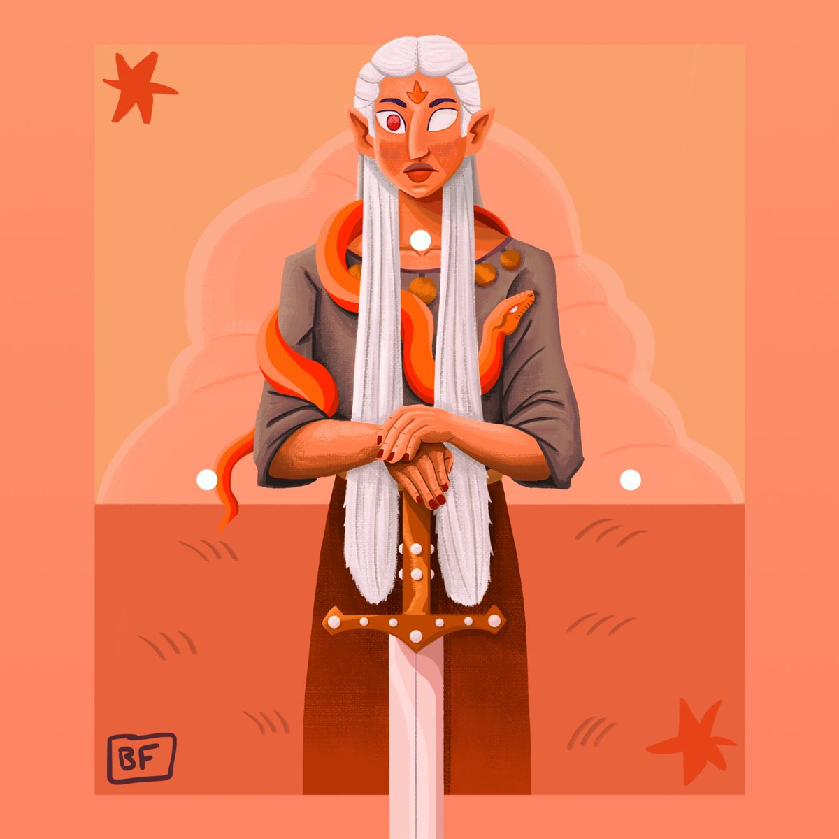 sam_french_arts's tweet photo. Another #drawthisinyourstyle, this time for @albabbgg. Go check out her work, she’s excellent!
#ArtistOnTwitter #FantasyArt #TarotCards https://t.co/40ZfdErWRw